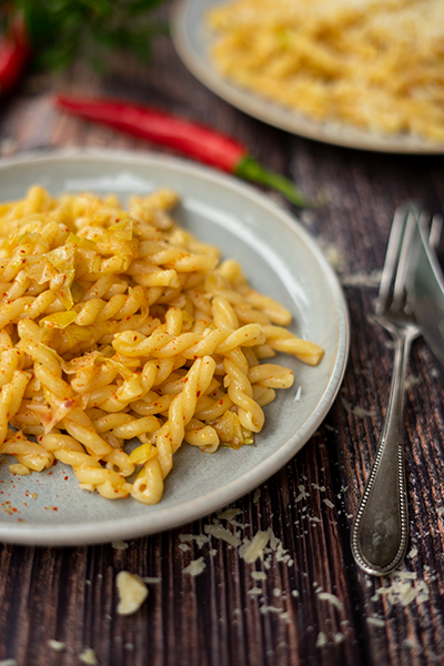 15 Minuten Lauchnudeln