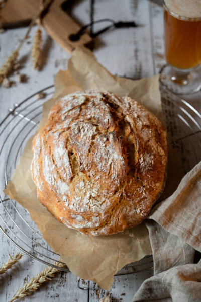 Bierbrot ohne kneten