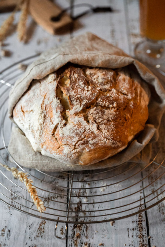 Bierbrot ohne kneten